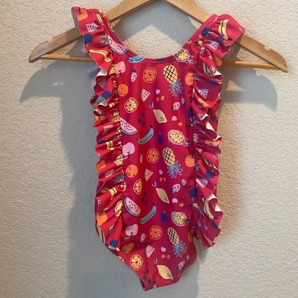 Andy And Evan Girls Fruity Ruffle One Piece Swimsuit - Size 6 - EUC - Picture 3 of 8
